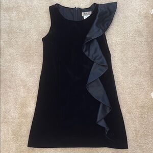 Florence Eiseman Black Asymmetrical Ruffle Dress